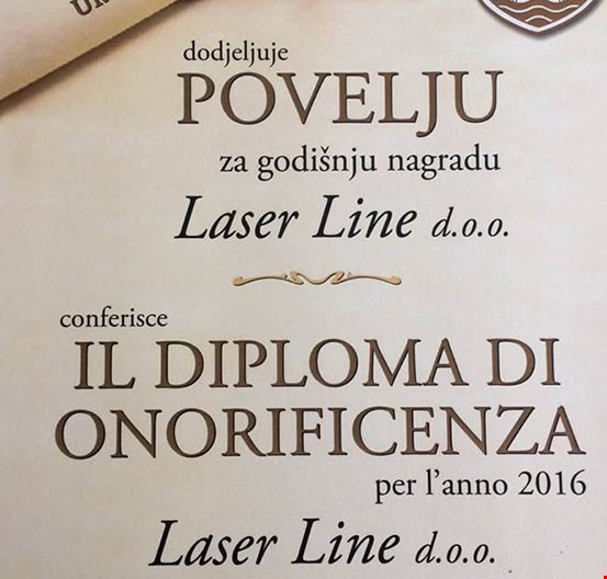 Tvrtki Laserline dodijeljena nagrada Grada Umaga